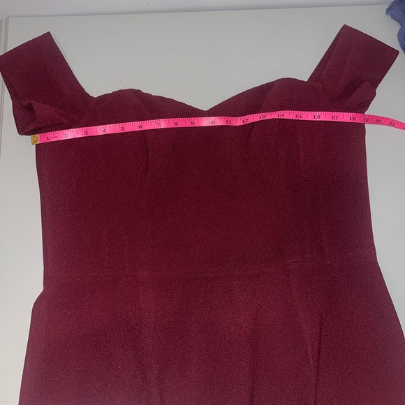 Dress the Population Burgundy Wine Off the shoulder Midi Dress- XXL - Picture 7 of 10